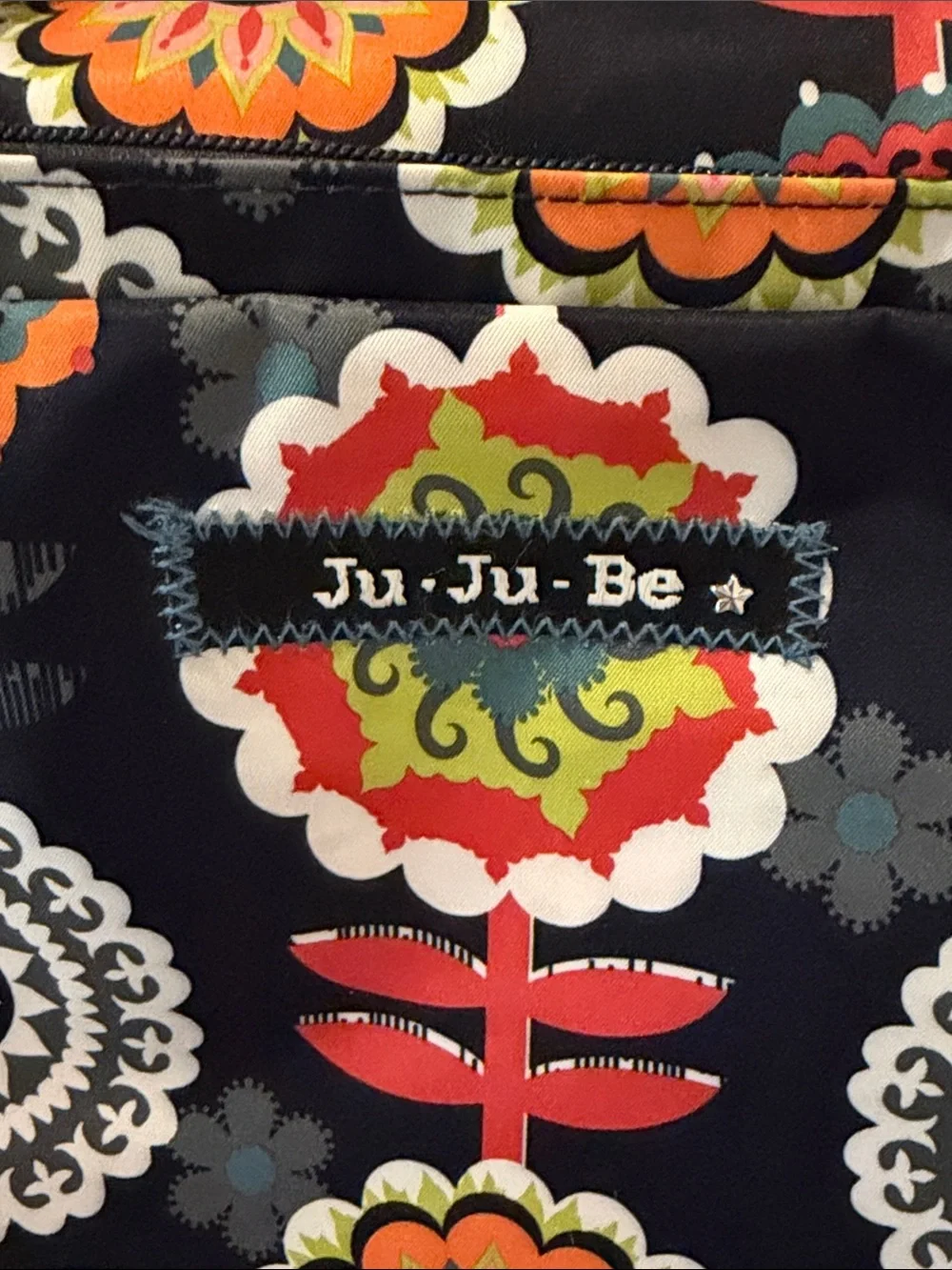 Ju Ju Be Legacy Collection Be Prepared Diaper Bag. Dancing Dahlias